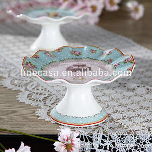 6.25 Inches Elegant Unique Shaped Cake Stand with Color Box